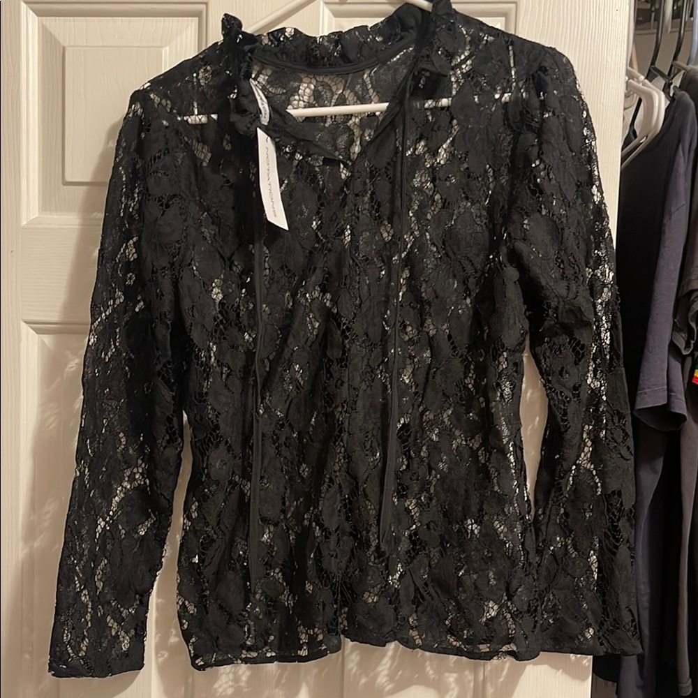 Elegant Black Lace Blouse
